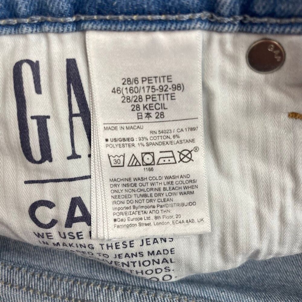 Gap Vintage Slim High Rise Jeans Size 28 / 6P - Picture 9 of 11